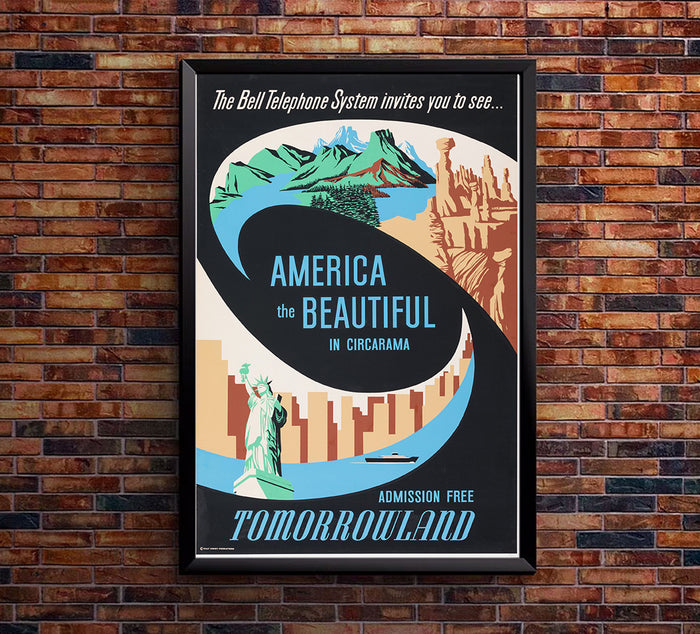 America the Beautiful - Attraction - Disneyland - Vintage Disney Poster