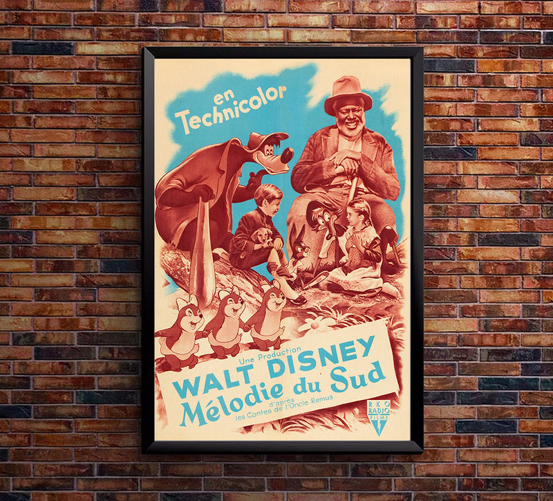 Song of the South - French - Vintage Disney Poster