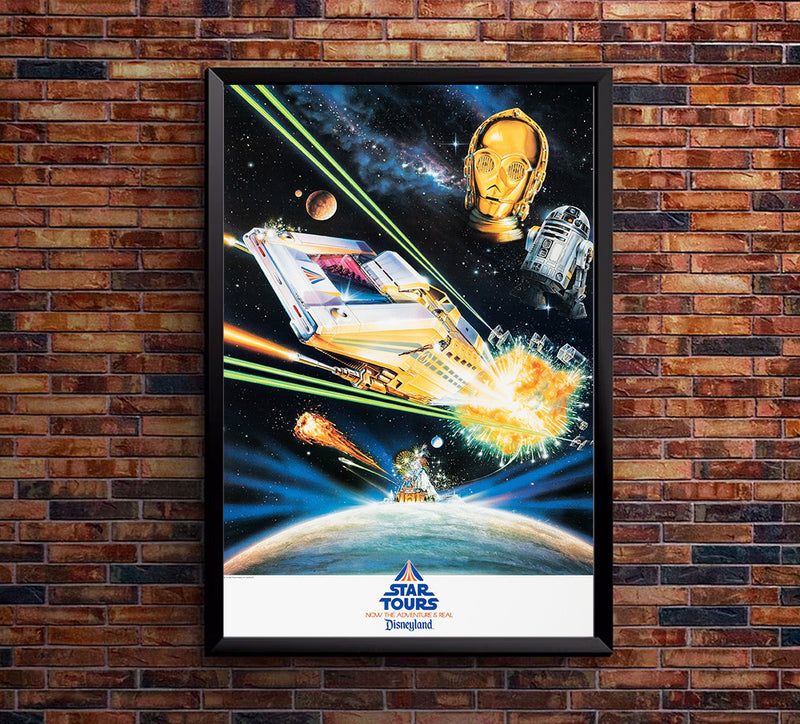 Star Tours - Attraction - Star Wars - Disneyland  - Vintage Disney Poster