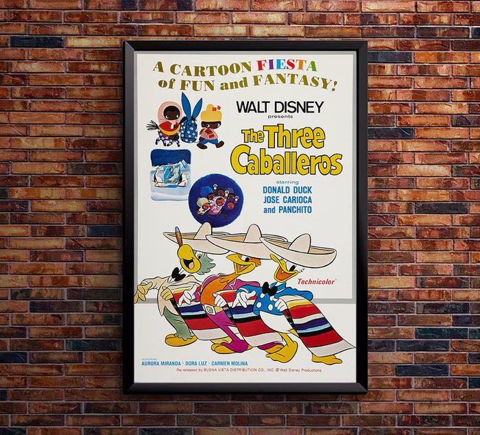 The Three Caballeros - US Version 2- Vintage Disney Poster