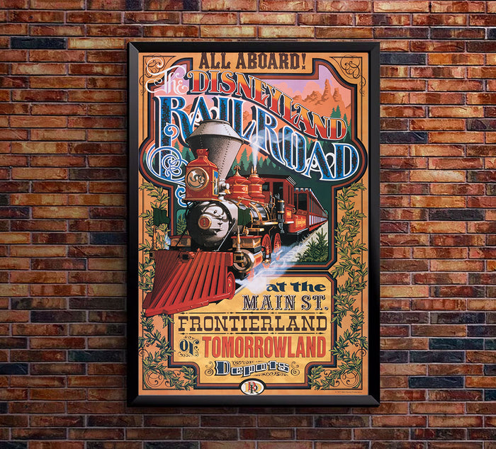 Railroad - Disneyland - Vintage Disney Poster