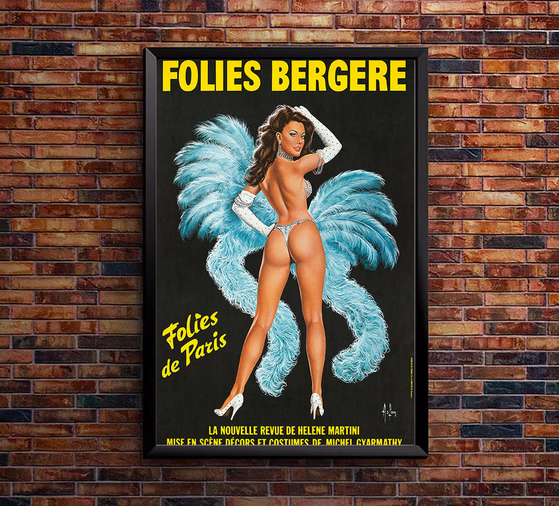 Folies Bergere - Paris - Caberet - 1970s - Vintage Advertising Poster