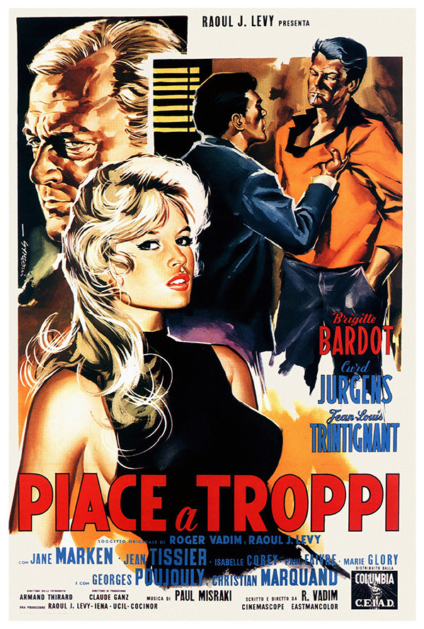 And God Created Woman - Italian v1 - Vintage Movie Poster