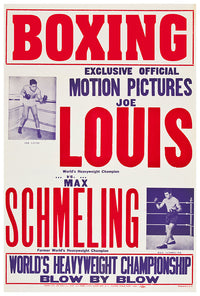 Joe Loius vs Max Schmelling - 1983 - Vintage Boxing Poster