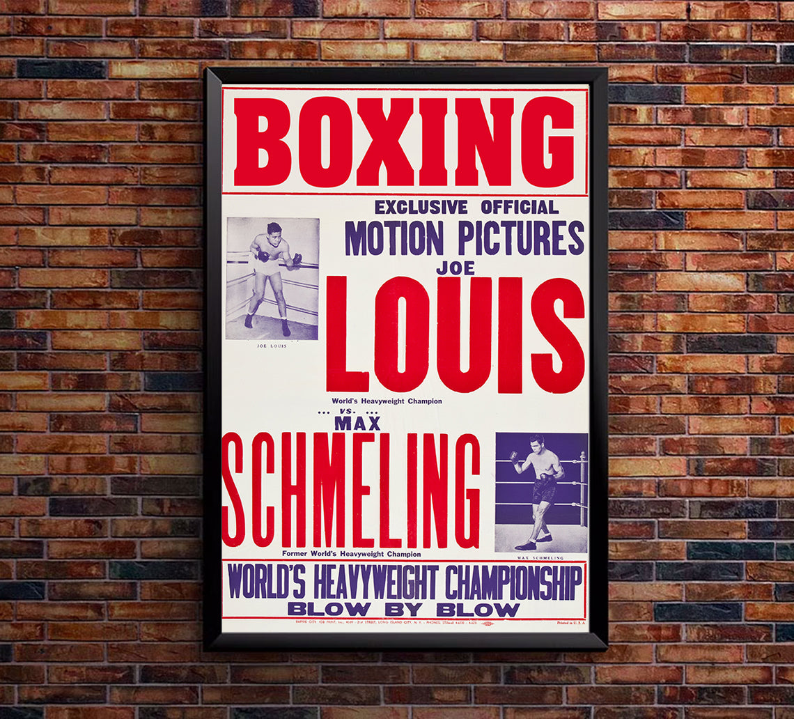 Joe Loius vs Max Schmelling - 1983 - Vintage Boxing Poster