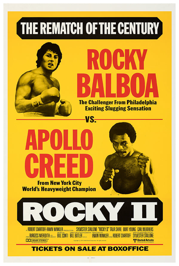 Rocky 2 - Sylvester Stallone - Vintage Boxing Poster