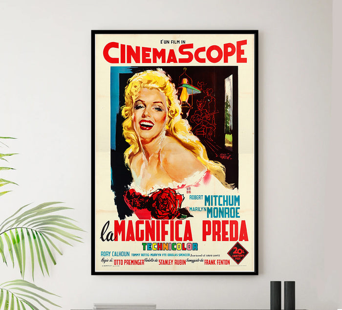 River of No Return - Marilyn Monroe - 1954 - Italian - Vintage Movie Poster