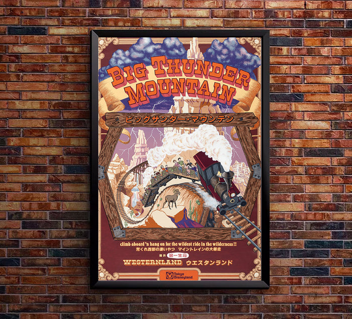 Big Thunder Mountain - Attraction - Tokyo Disneyland - Vintage Disney Poster