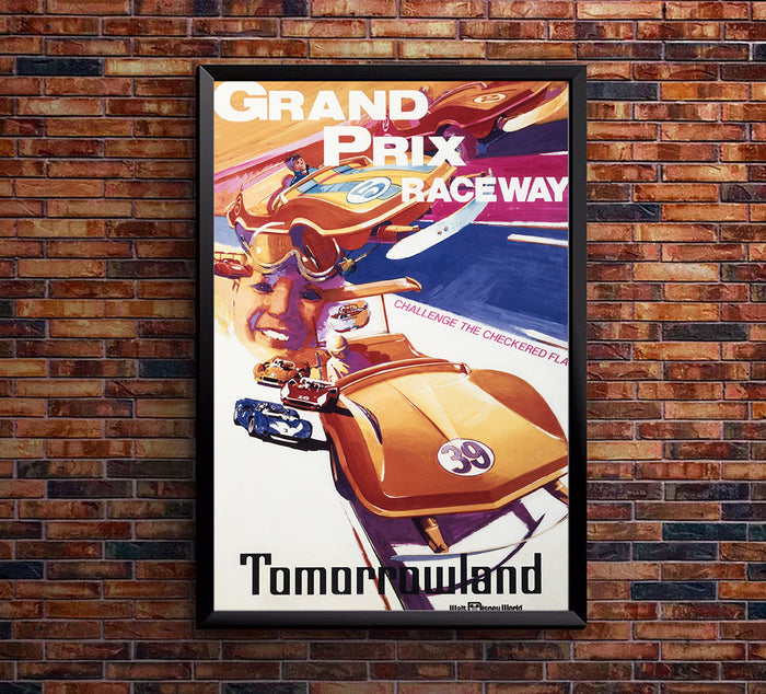 Grand Prix Raceway - Attraction - Walt Disney World - Vintage Disney Poster