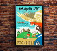 Tom Sawyer Island - Attraction - Disneyland - Vintage Disney Poster