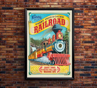 Knott's Berry Farm Railroad - Vintage Disney Poster