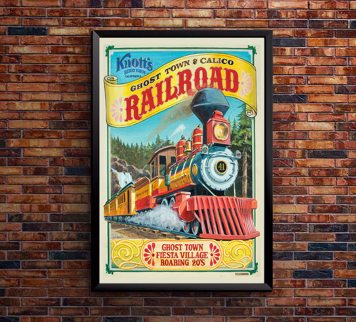 Knott's Berry Farm Railroad - Vintage Disney Poster