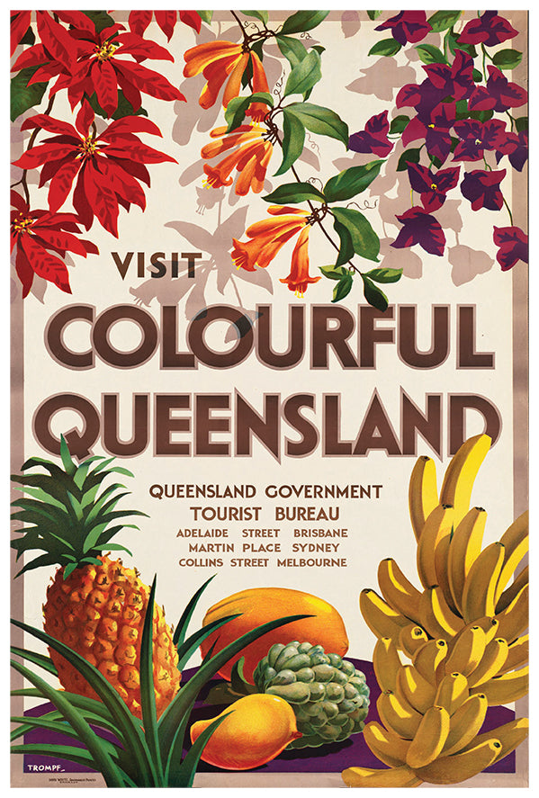 Australia - Queensland - Vintage Travel Poster