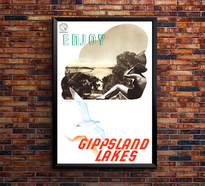 Australia - Gippsland Lakes - Vintage Travel Poster