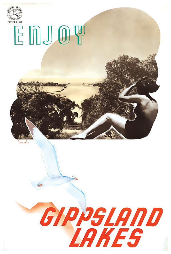 Australia - Gippsland Lakes - Vintage Travel Poster