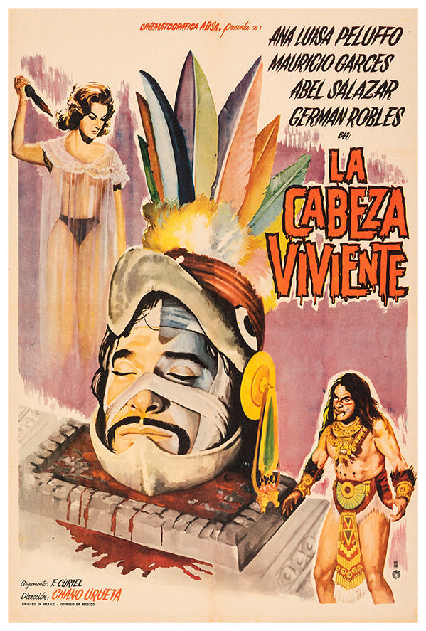 The Living Head - Mexican Horror Movie Poster