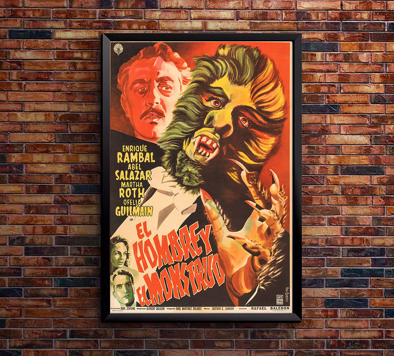 The Man and the Monster - Mexican Horror Movie Poster