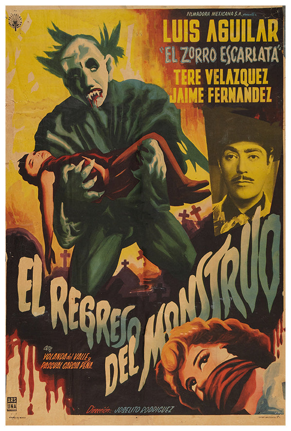 The Return of the Monster - Mexican Horror Movie Poster