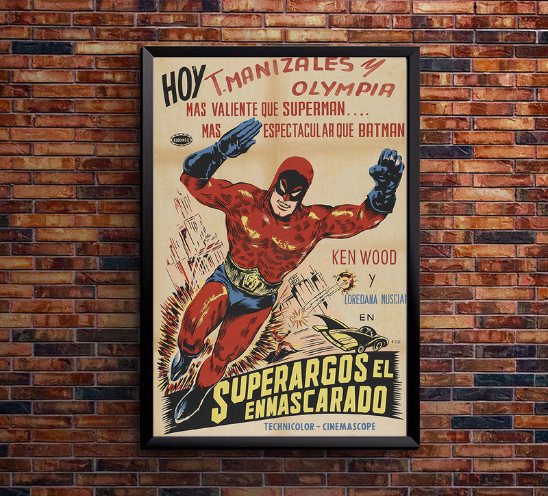 The Masked One Superargos - Lucha Mexican Wrestling Poster