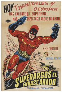 The Masked One Superargos - Lucha Mexican Wrestling Poster