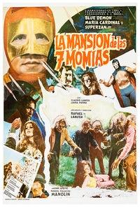 The Mansion of the Seven Mummies - Lucha Mexican Wrestling Poster