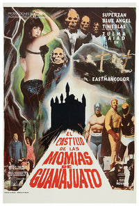 The Mummy Castle of Guanajuato - Blue Angel - Lucha Mexican Wrestling Poster