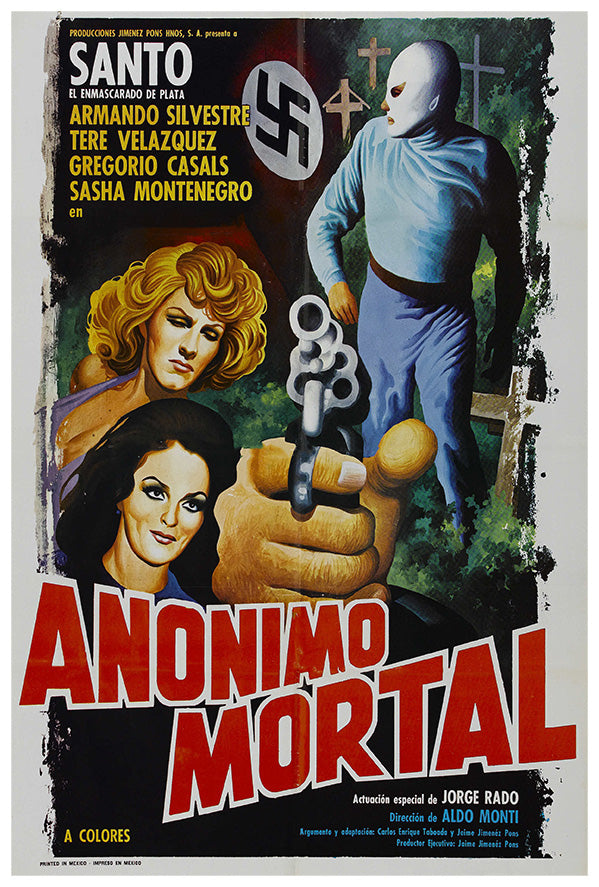 Anonymous Mortal - Santo - Lucha Mexican Wrestling Poster