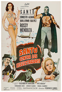 Santo vs The Kidnappers - Lucha Mexican Wrestling Poster