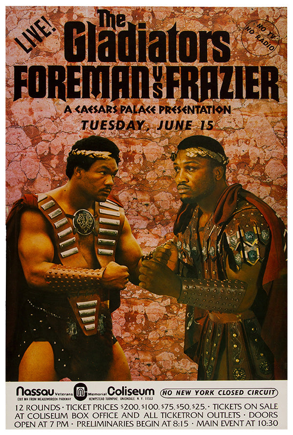 George Froman vs Joe Frazier 2 -1976 - Lucha Mexican Wrestling Poster