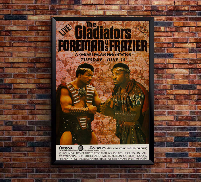 George Froman vs Joe Frazier 2 -1976 - Lucha Mexican Wrestling Poster