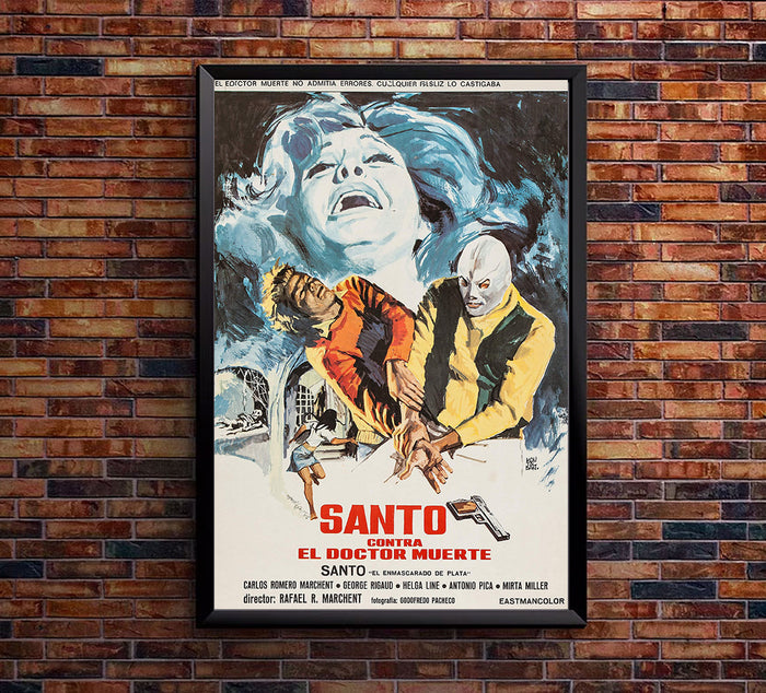 Santo vs the Doctor of Death - Lucha Mexican Wrestling Poster