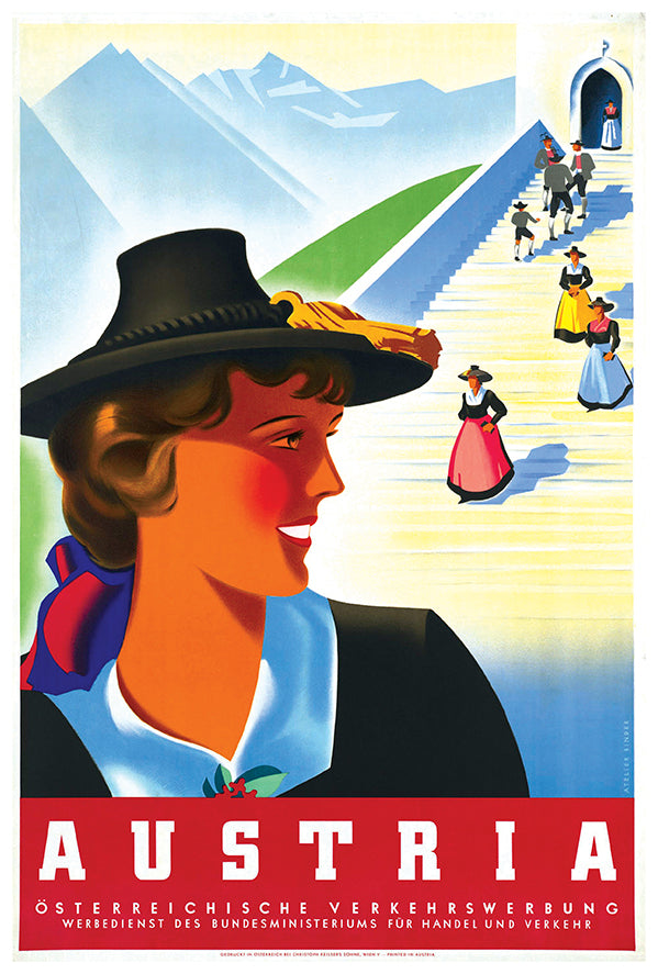 Austria - Osterreichische - Vintage Travel Poster