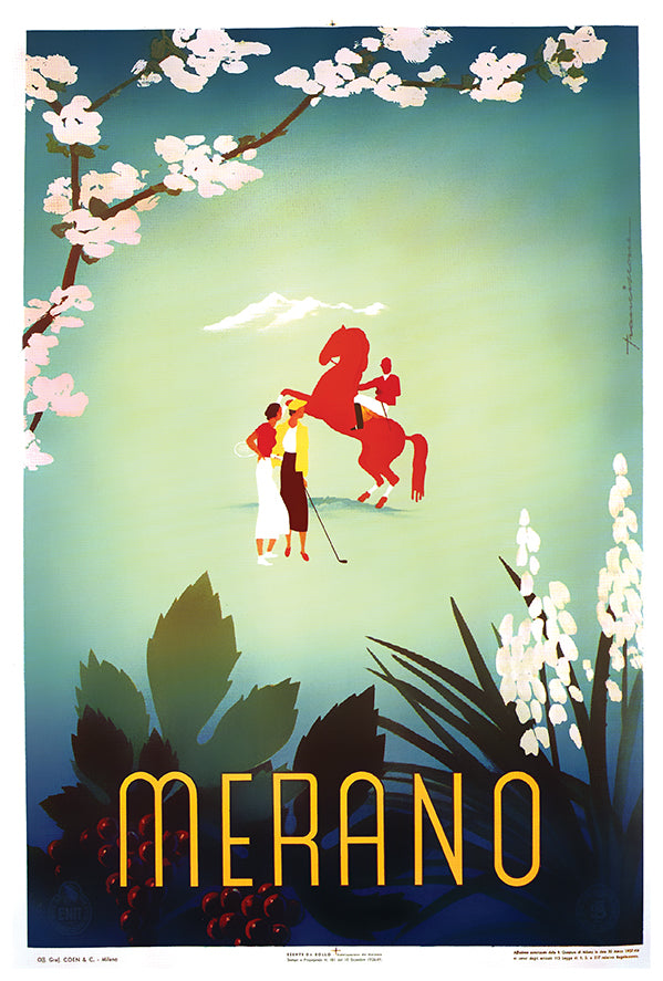 Italy - Merano v3 - Vintage Travel Poster