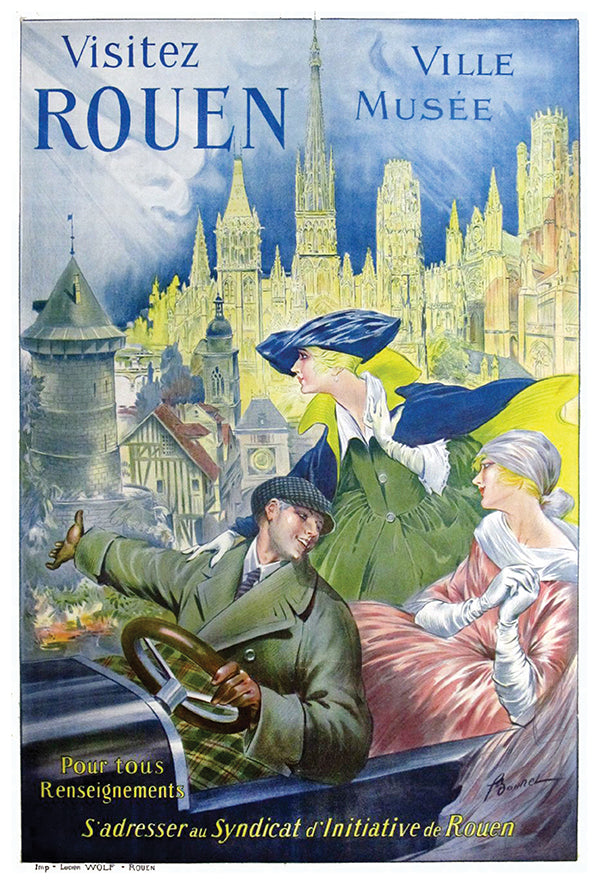 France - Rouen - Vintage Travel Poster