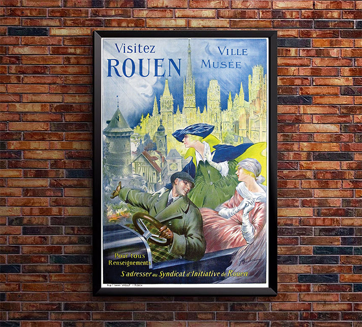 France - Rouen - Vintage Travel Poster