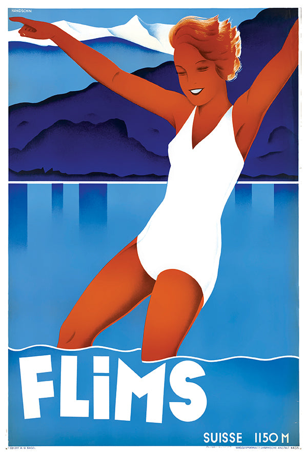 Switzerland - Flims - Vintage Travel Poster