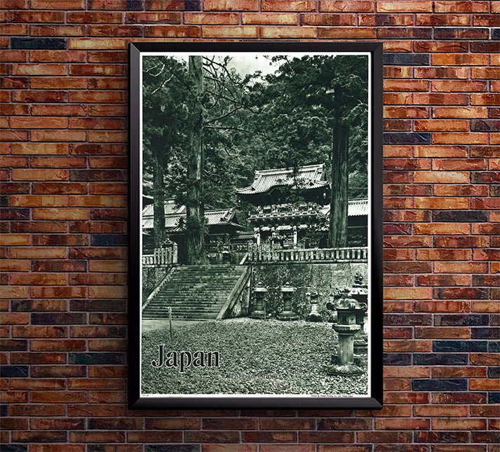 Japan Toshogu Shrine - Railway - Vintage Travel Poster