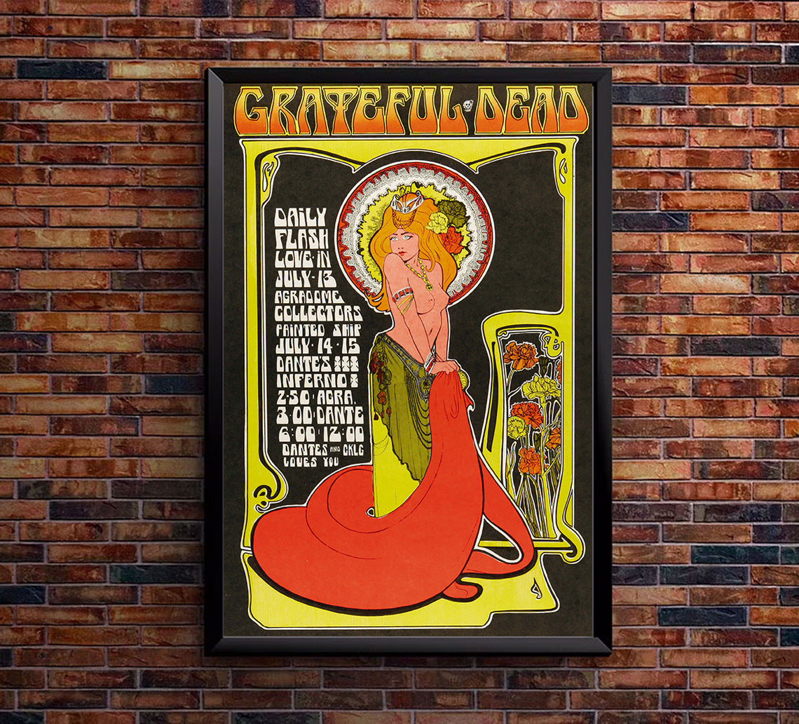 Greateful Dead - Dantes - 1967 - Music Concert Poster – Lost