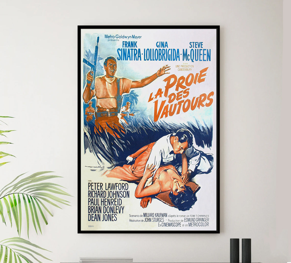 Never So Few 1959 - Frank Sinatra - France - Classic Movie Poster