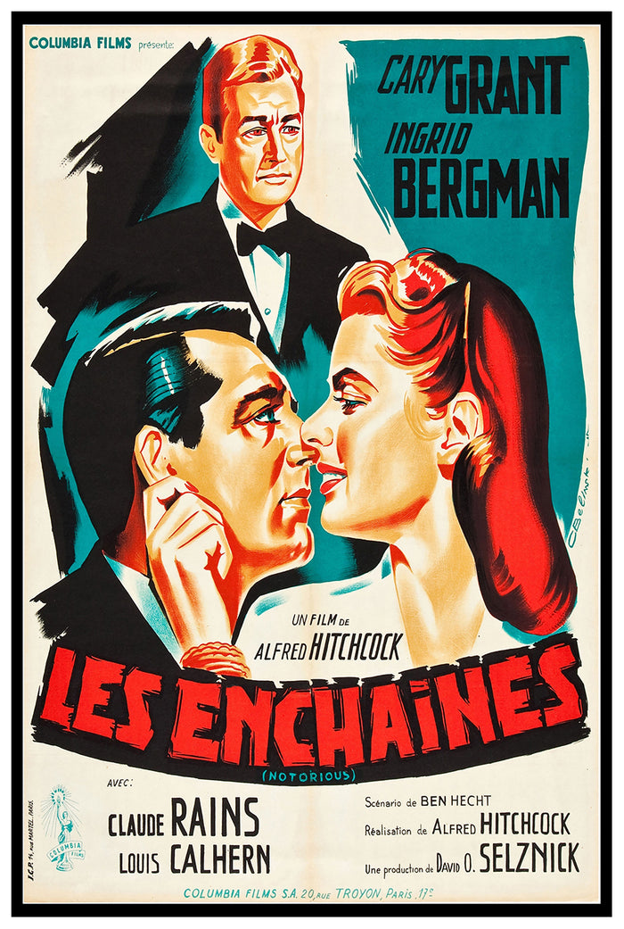 Notorious 1946 - Hitchcock - France - Classic Movie Poster