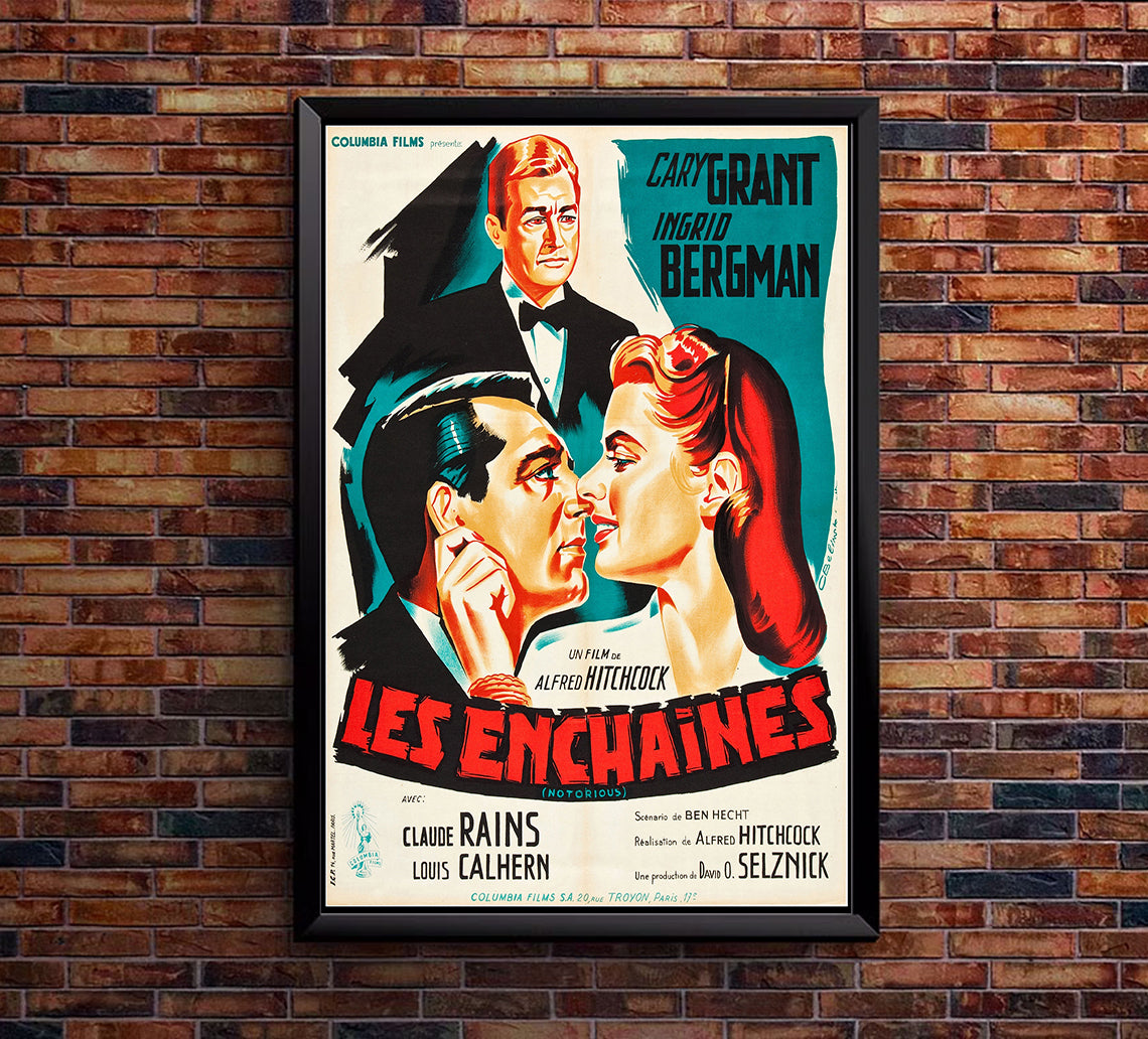 Notorious 1946 - Hitchcock - France - Classic Movie Poster