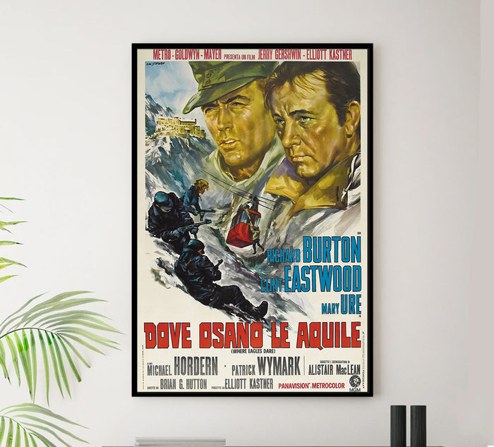 Where Eagles Dare 1968 - Richard Burton - Italy - Classic Movie Poster
