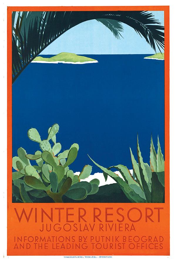 Yugoslavia - Winter Resort - Vintage Travel Poster