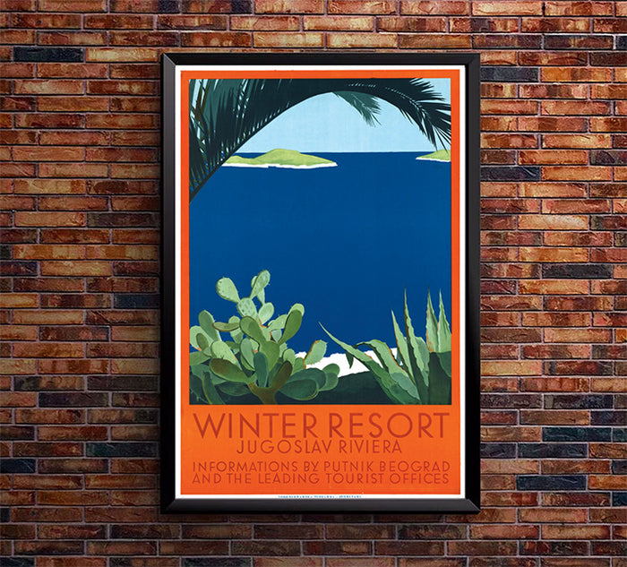 Yugoslavia - Winter Resort - Vintage Travel Poster