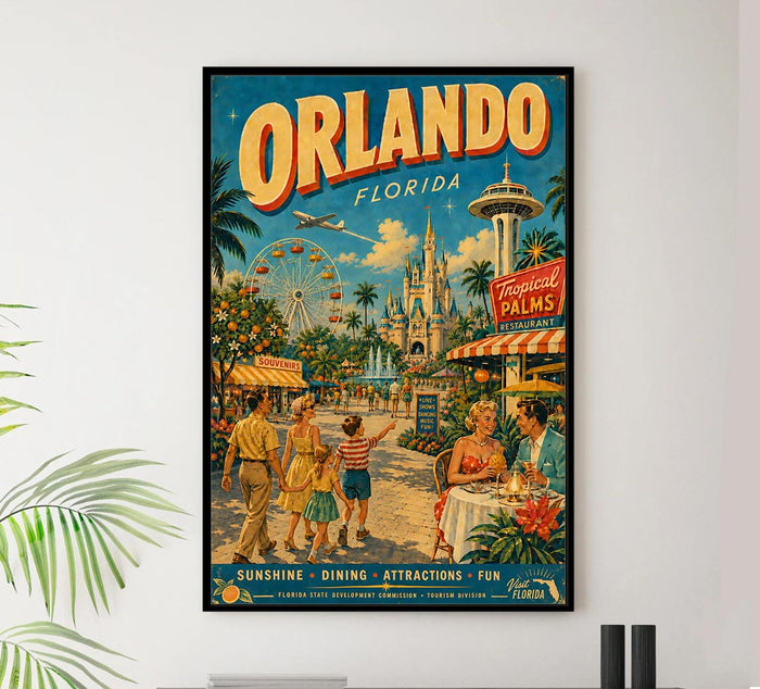 Orlando - Florida - Vintage Tourism Travel Poster