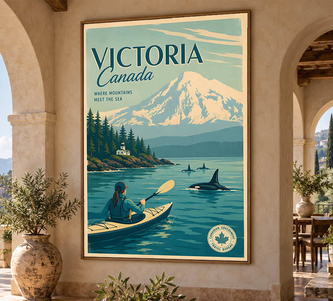 Canada- Victoria 2 - Vintage Tourism Travel Poster