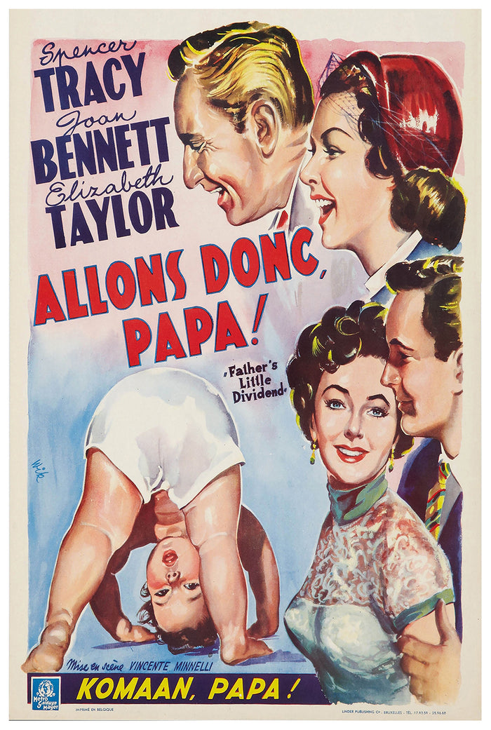 Father's Little Dividend 1951 - Belgium - v1 - Classic Movie Poster