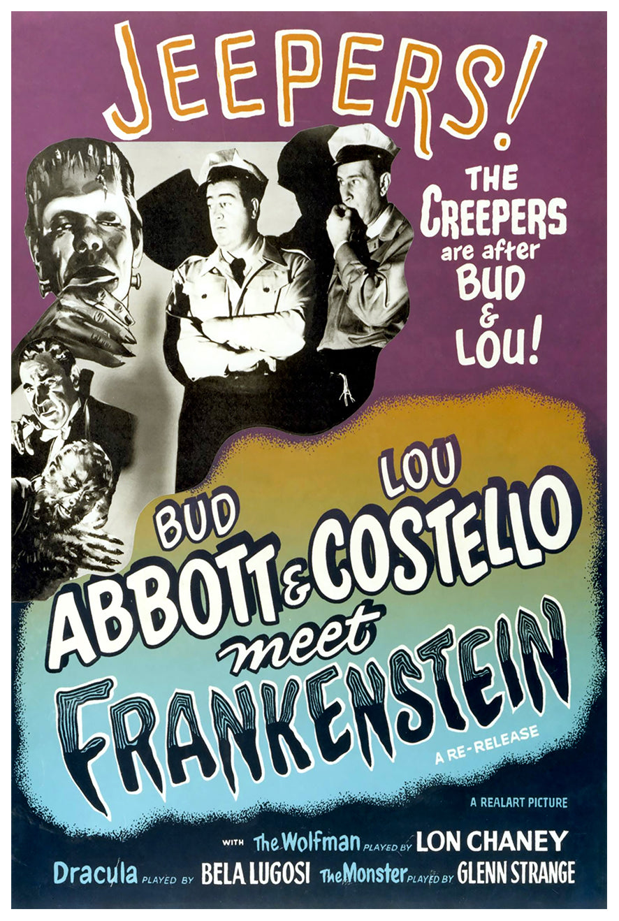 Bud Abbott Lou Costello Meet Frankenstein 1948 - US - v5 - Classic Movie Poster