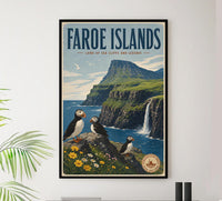 Denmark - Faroe Islands - Vintage Tourism Travel Poster