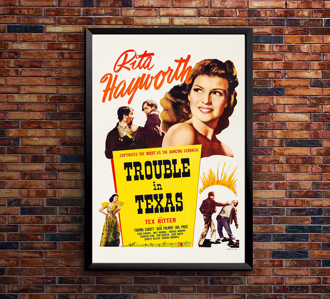 Trouble in Texas 1937 - Rita Hayworth - US - Classic Movie Poster